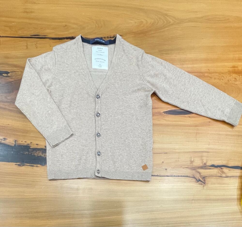 Zara The Good things tan Beige Camel cardigan sweater 5 110